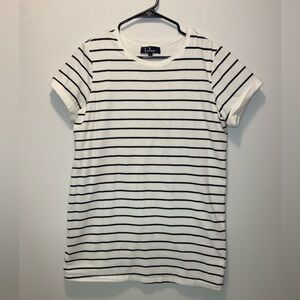 Lulu's Black and White Striped Short Sleeve Tee Dress